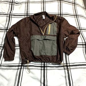 fabletics cropped quarter-zip windbreaker